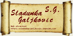 Sladunka Galjković vizit kartica